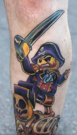 London - Lego Pirate Tattoo